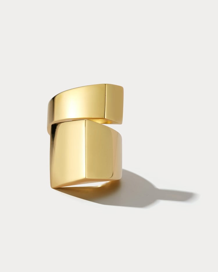 Abstract Yellow Gold Ring - Ammrada