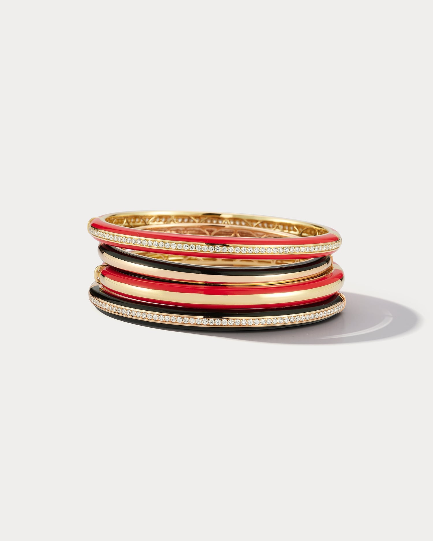 Ammrada AM-48-YGRD bangle in vibrant green and gold, featuring intricate design and polished finish.
