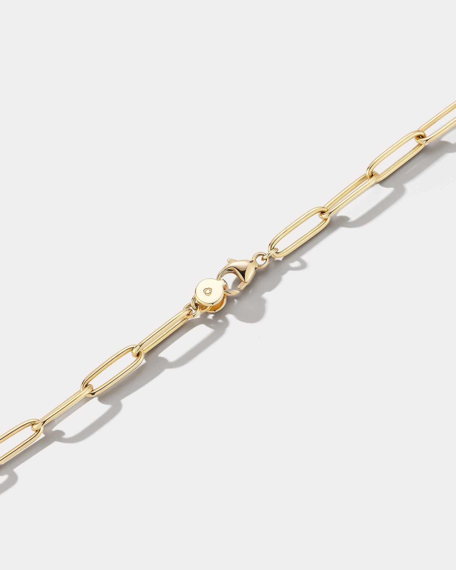 Yellow gold and diamond 16-inch mixed link necklace by Ammrada, showcasing a stylish and elegant jewelry piece with sparkling accents.