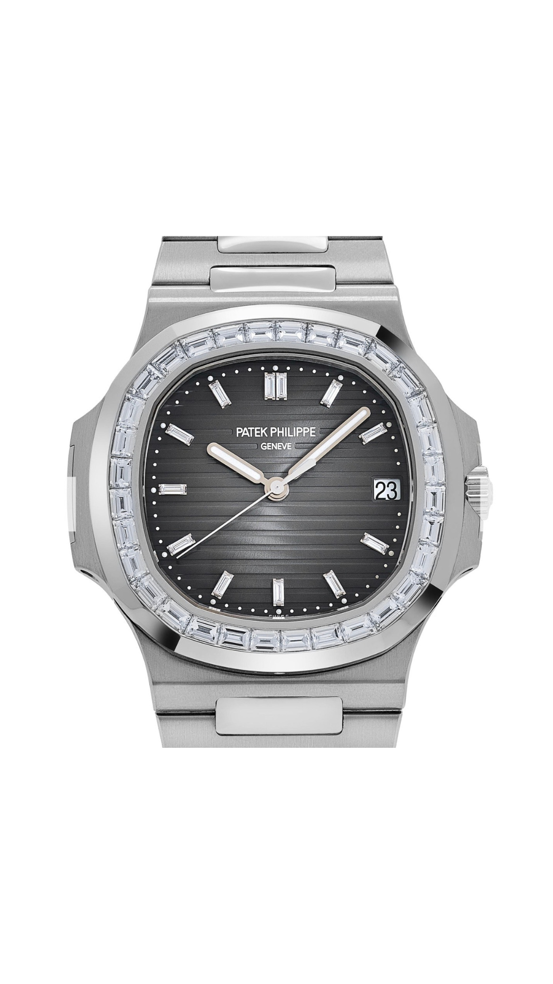 Patek Philippe Nautilus 5711/110P-001 Factory Baguette Dial Platinum Grey Dial