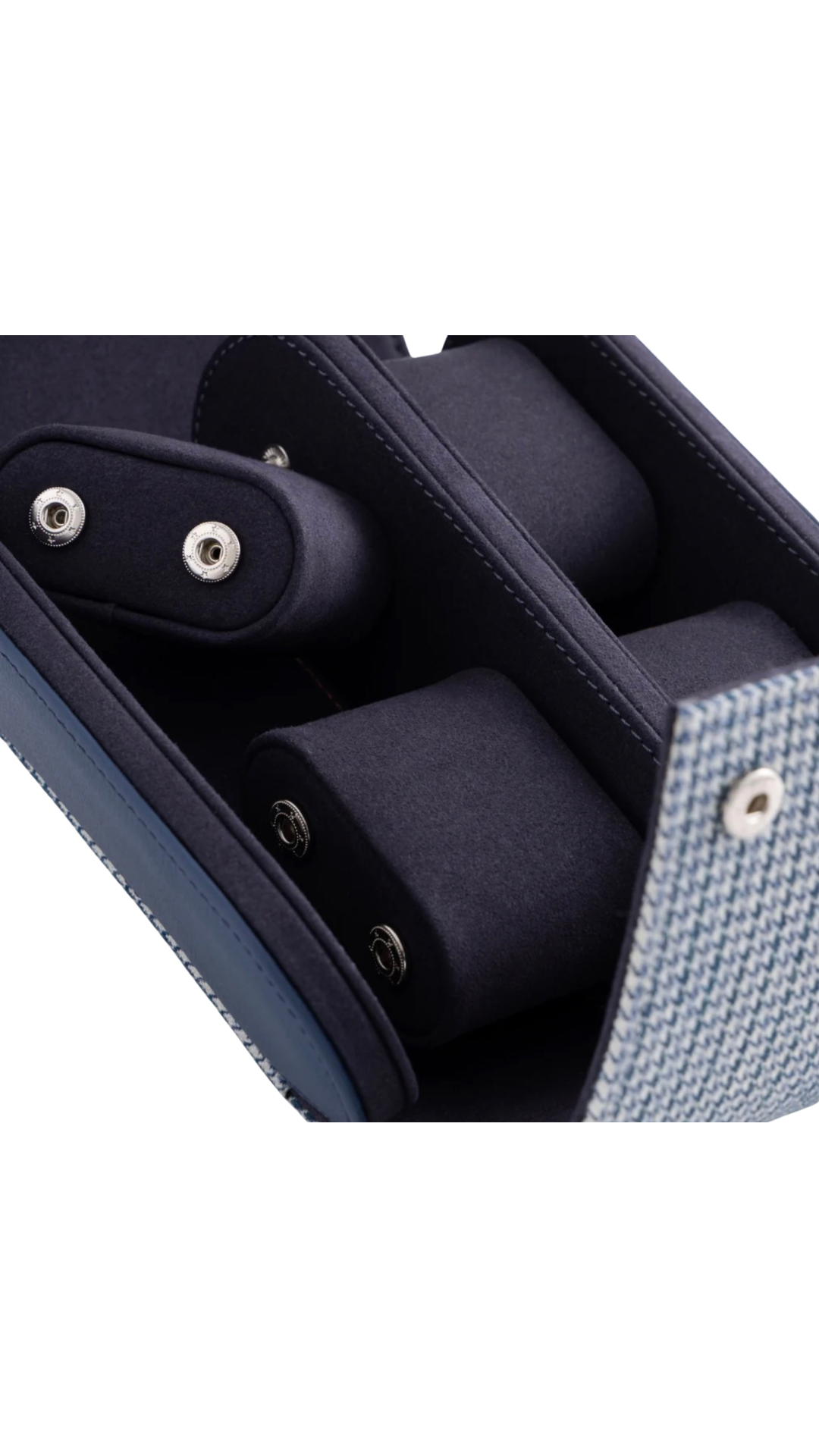 KRUK GREY/BLUE PEPITA WITH DARK BLUE INNER 4 WATCHCASE