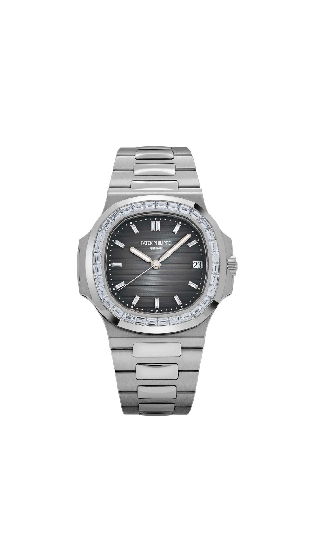 Patek Philippe Nautilus 5711/110P-001 Factory Baguette Dial Platinum Grey Dial