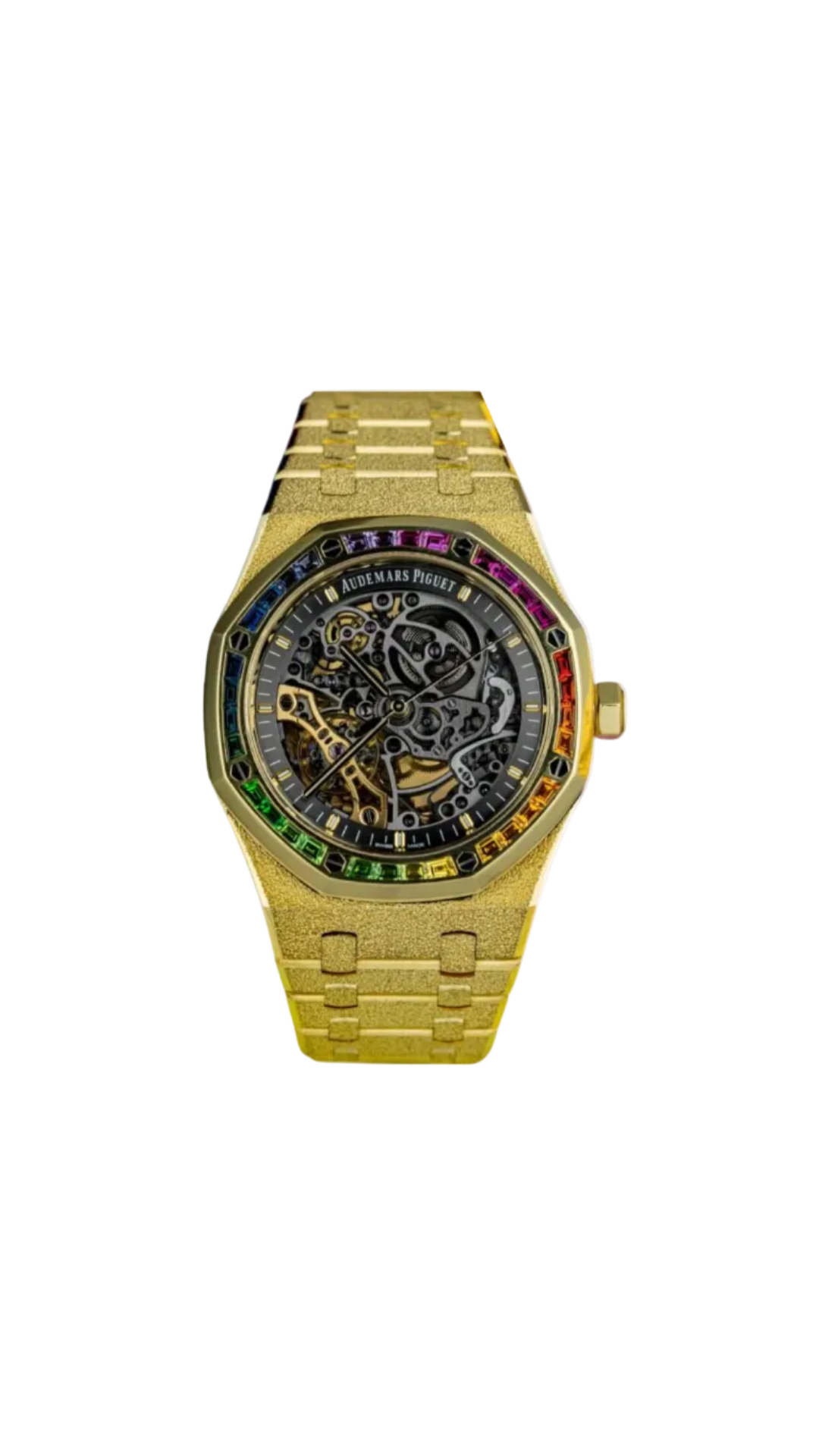 Audemars Piguet Royal Oak Frosted Gold Double Balance Wheel openworked watch with intricate dial and luxurious gold finish.