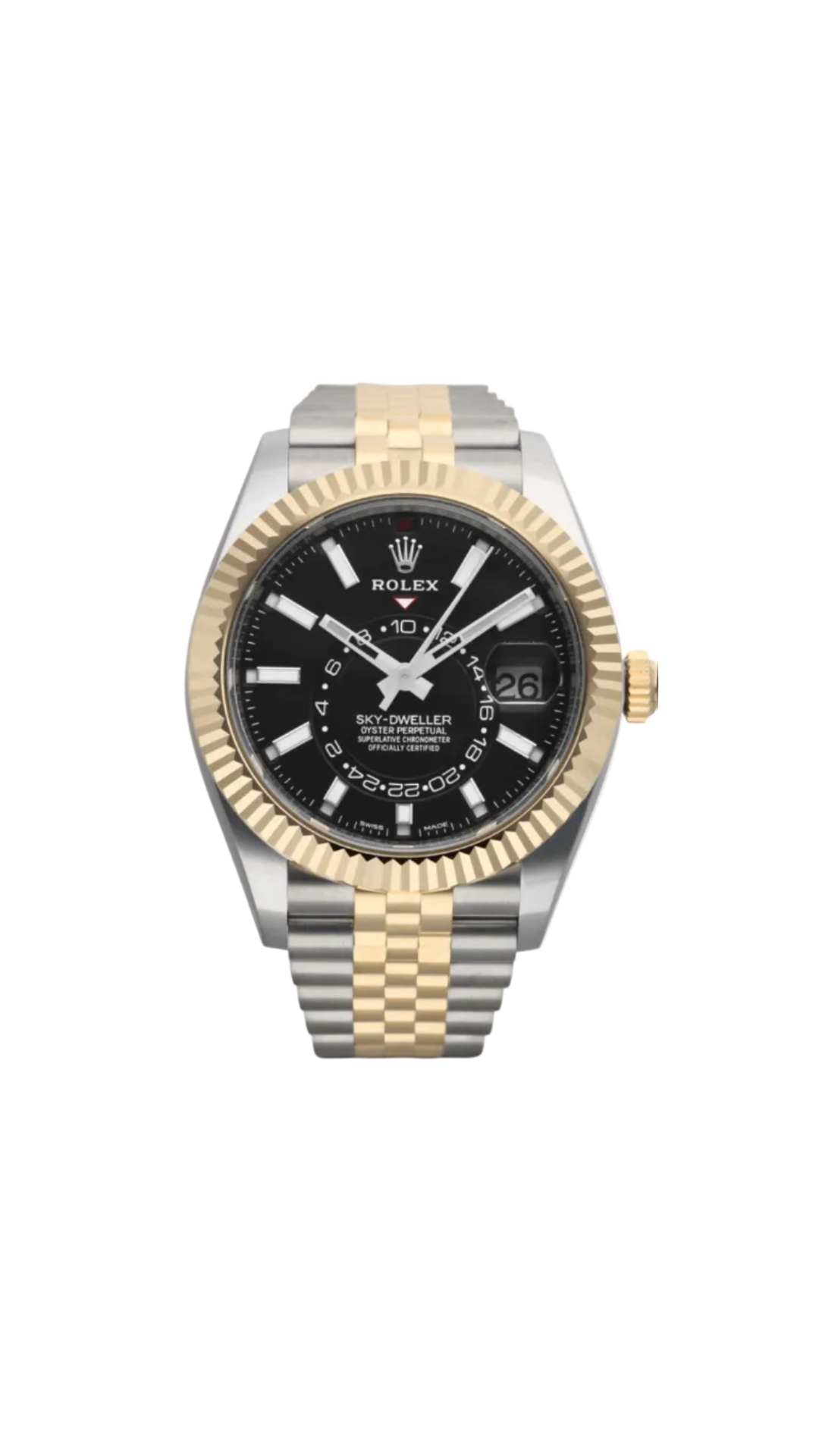 Rolex Skydweller Black Dial Jubilee 326933 - HauteLuxuryWatches