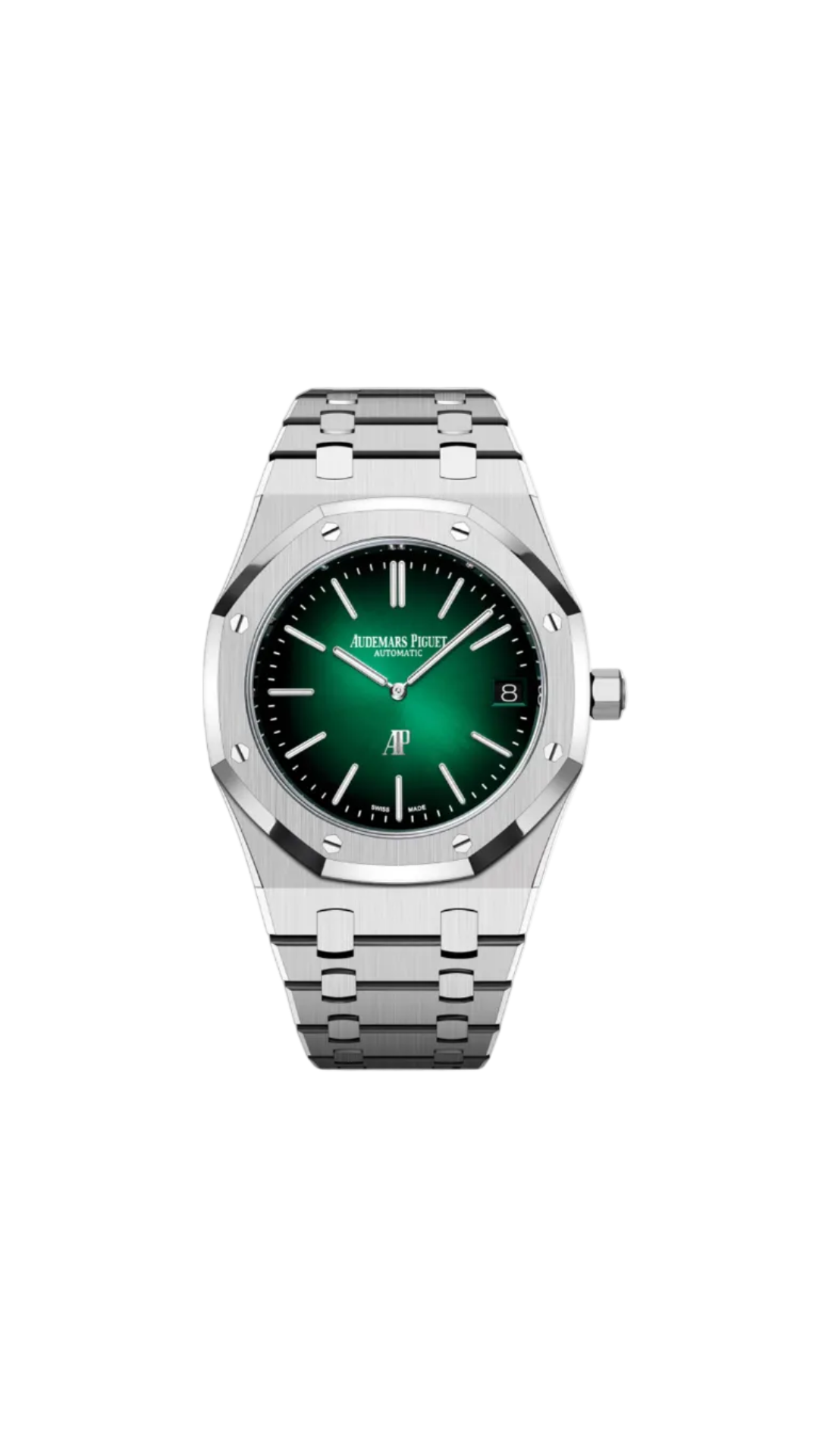 Audemars Piguet Royal Oak “Jumbo Extra Thin” Green 50th Anniversary 16202PT - HauteLuxuryWatches