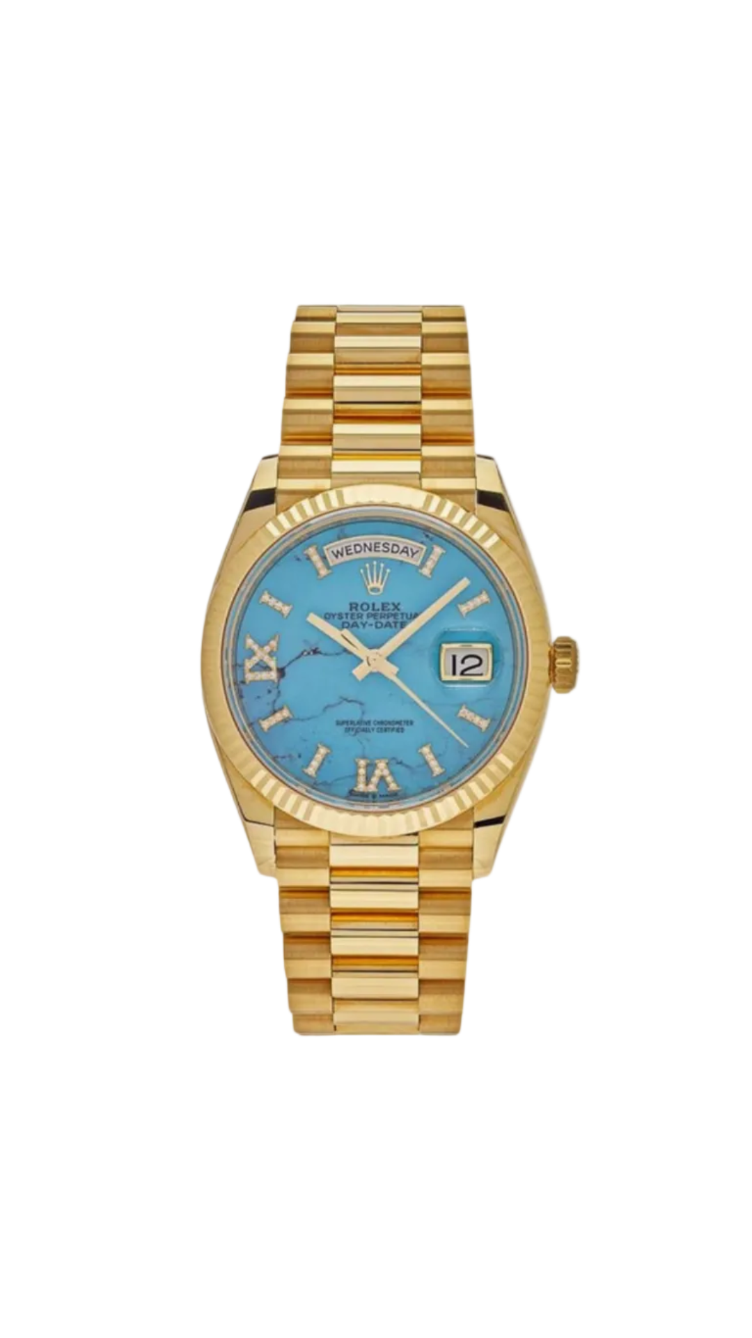 Rolex Day-Date 36 Turquoise 128328 - HauteLuxuryWatches