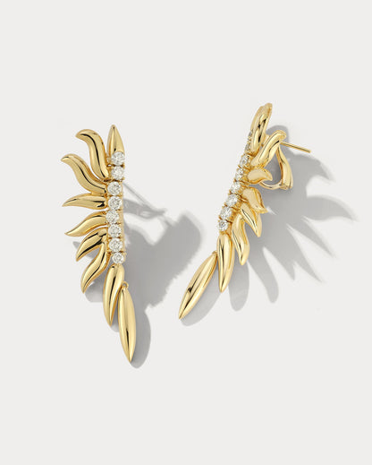 Flame Diamond Earrings - Ammrada