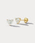 Heart Shape Diamond Studs - Ammrada