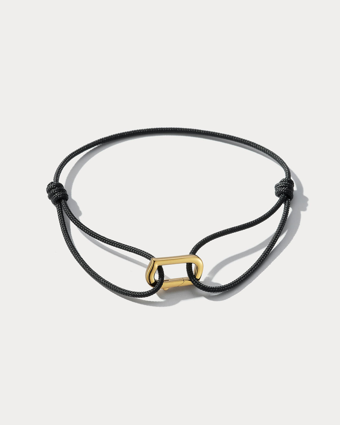 Infinity Bracelet Japanese Silk 18K Yellow Gold (Black or Red Japanese Silk) - Ammrada