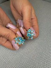 Blue Topaz Cluster Earrings - Ammrada