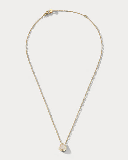 Heartnote Yellow Gold and Pearl Ceramic Pendant - Ammrada