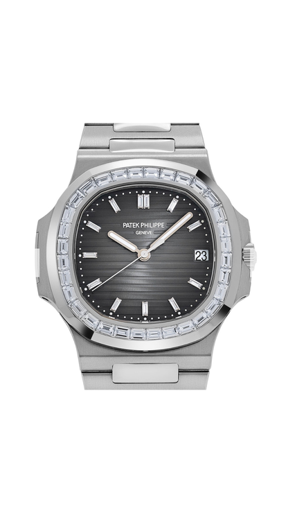 Patek Philippe Nautilus 5711/110P-001 Factory Baguette Dial Platinum Grey Dial