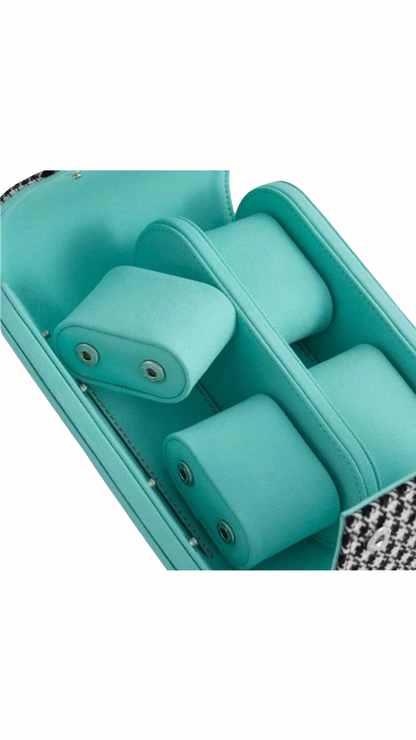 KRUK BLACK/WHITE PEPITA LE BLUE 4 WATCH CASE