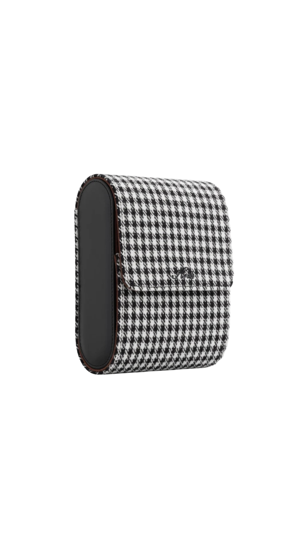 KRUK BLACK/WHITE PEPITA WITH CHOCOLATE 4-WATCH CASE