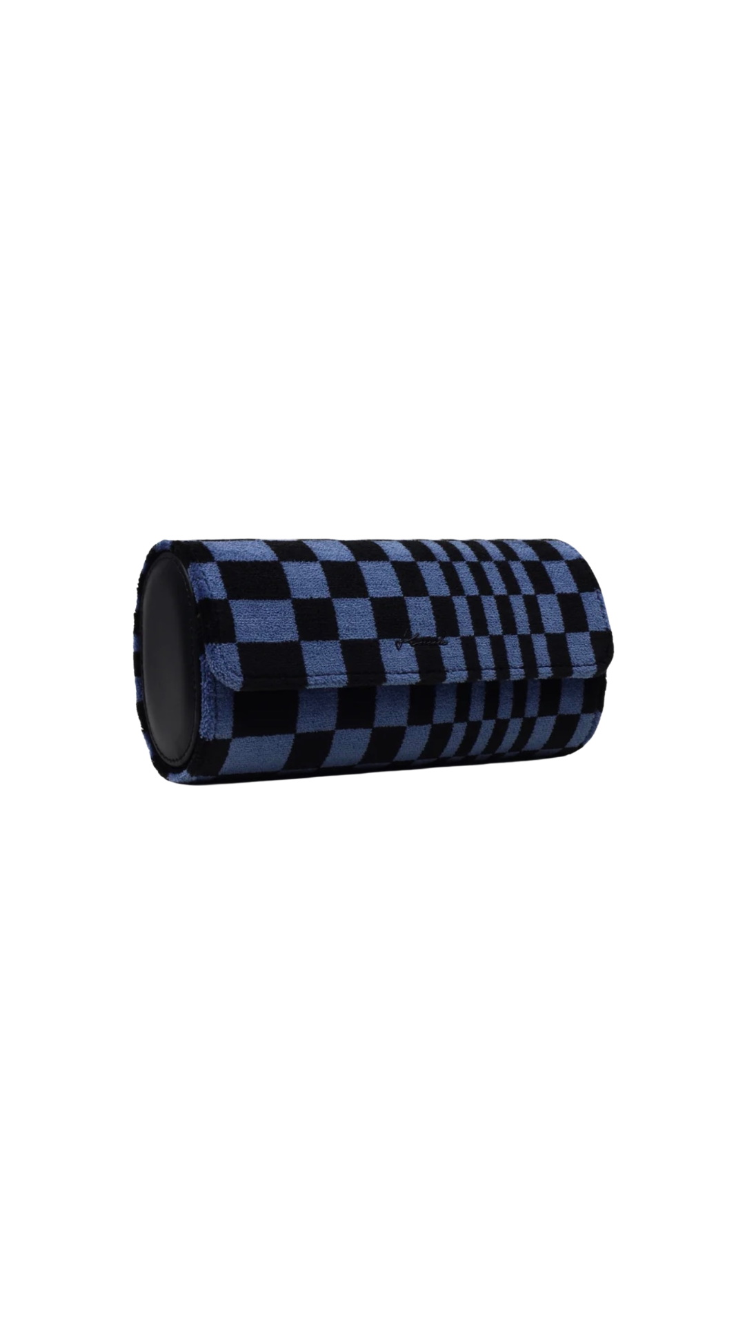 KRUK BLACK/BLUE PASHA CHECKERED 3-WATCH TRAVEL &amp; STORAGE CASE