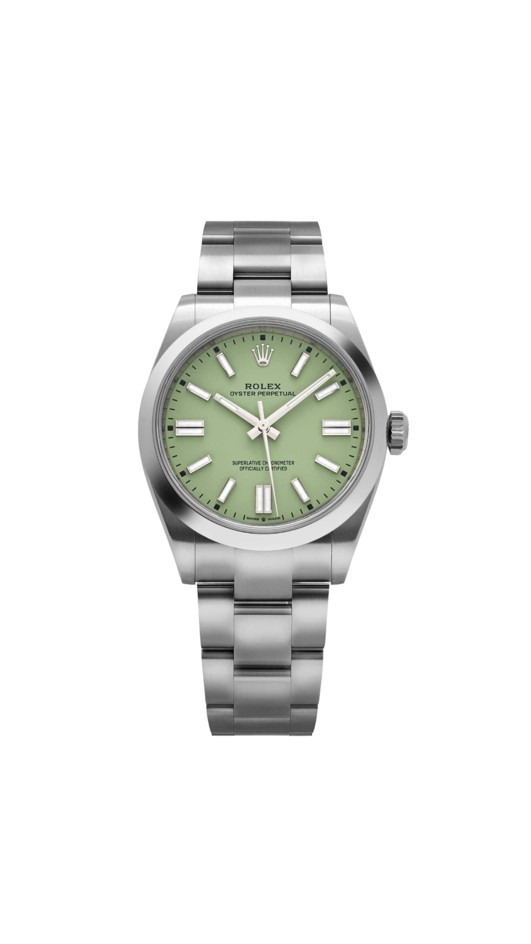 Rolex Oyster Perpetual 41 134300 Stainless Steel Pistachio Dial