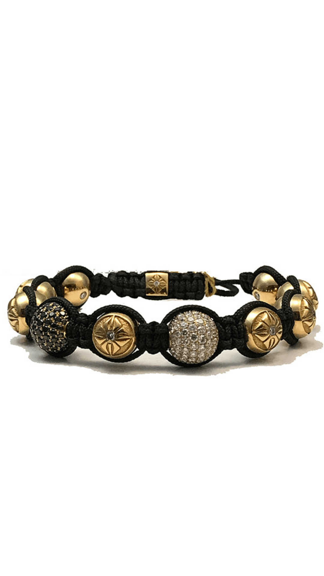 Shamballa Jewels 10mm Rose/Yellow Gold Lock Bracelet - HauteLuxuryWatches