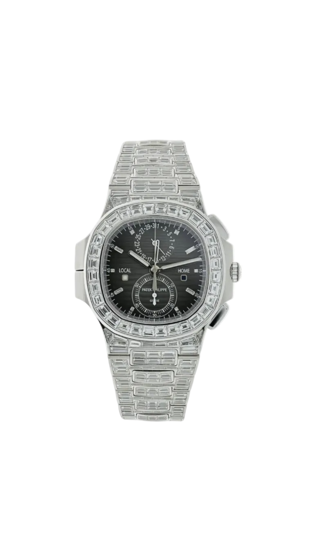 Patek Philippe Nautilus 5990/1400G White Gold Factory Baguette Gem