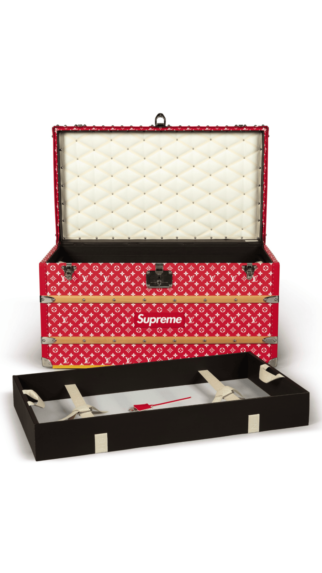 Louis Vuitton Supreme Trunk Monogram Malle Courier 90 - HauteLuxuryWatches